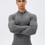 High Stretch Tight Sports Collar Long Sleeves for Men