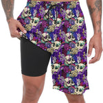 Men's Quick-Dry Digital Print Double-Layer Board Shorts
