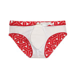 Men's 3D Pouch Printed Fitness Swim Briefs