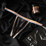 3 Pack Men's Mesh Sheer Support Pouch Strings with Cooling Comfort & Color Waistband