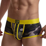2 Pack Men's Camouflage Print Mesh Supportive Fit Touch-Free Soft-Touch Trunks