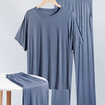 Men's Summer Modal Ice Silk Home Wear Pajama Set