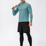Men's Zip-Up Sports Long Sleeve Shirt