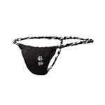 4 Pack Men's Low Rise Sexy Letter Embroidery Lace-Up Thongs