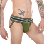 2 Pack Men's Supportive Fit Comfy Waistband Anti-Chafing Stretch Jockstrap