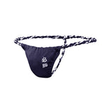 4 Pack Men's Low Rise Sexy Letter Embroidery Lace-Up Thongs
