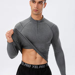 High Stretch Tight Sports Collar Long Sleeves for Men