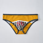 Men's Spliced Striped Mesh Pouch Briefs