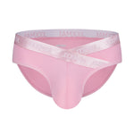 2 Pack Men's Sporty Letter Print Supportive Low-Rise Ice Silk Skin-Friendly Bikini