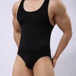 Men's Breathable Mesh Wrestling Bodysuit