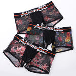 2 Pack Breathable Print Trendy Open-Back Trunks