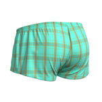 2 Pack Men's Cotton Plaid Boxers with 3D U-Pouch and Button Fly