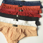 Men's Low-Rise U Convex Pouch Mesh Breathable Thongs