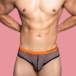 3 Pack Men's Low-Waist Sexy Big Mesh Breathable Transparent Sports Briefs