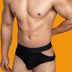 2 Pack Men's Low-Rise Sexy Side-Opening Briefs