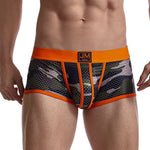 2 Pack Men's Camouflage Print Mesh Supportive Fit Touch-Free Soft-Touch Trunks