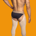 Men's Low-Waist Sexy Hollow Silk-Smooth Semi-Transparent Thermal Pants