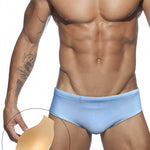 Men's Anti-Odor Sporty Cut Solid Color Swim Briefs