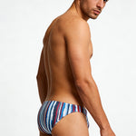 4 Pack Men's Low-Rise Printed U-Pouch Mesh for Breathability Briefs