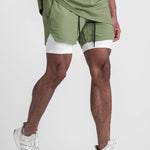 Men's Outdoor Sport Quick-Dry Breathable Double-Layer Activewear Shorts