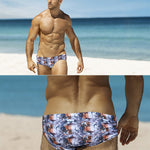 Men's Low-Rise Stylish Print Swim Briefs