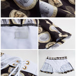 Men's Bold Prints Quick-Dry Fabric Seamless Comfort Swim Shorts & Trunks