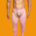 Men's Low-Waist Sexy Hollow Silk-Smooth Semi-Transparent Thermal Pants