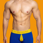 2 Pack Men's Mesh Transparent Open-Cut Cotton Mesh Trunks