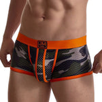 2 Pack Men's Camouflage Print Mesh Supportive Fit Touch-Free Soft-Touch Trunks