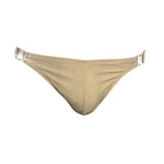 Men's Quick-Dry Odor-Control Solid Color Side Snap Swim Briefs