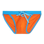 Men's Dual-Tone Swim Briefs with Removable Padding