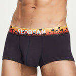 Men's Spliced Waistband U-Pouch Trunks