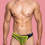 2 Pack Men's Low Waist Sexy Mesh Breathable Sports Transparent Briefs