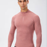 High Stretch Tight Sports Collar Long Sleeves for Men