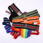 2 Pack Men's Supportive Fit Comfy Waistband Anti-Chafing Stretch Jockstrap