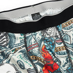 2 Pack Men's Printed High-Stretch Relaxed Fit Sport Activewear Tights