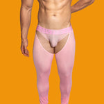 Men's Low-Waist Sexy Hollow Silk-Smooth Semi-Transparent Thermal Pants