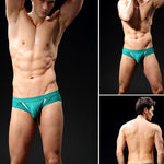 3 Pack Men's Breathable Separate Pouch Low-Rise Briefs with Openable Front Pouch