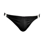 Men's Quick-Dry Odor-Control Solid Color Side Snap Swim Briefs