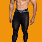 Men's Low-Rise Breathable Silk-Like Semi-Transparent Tights