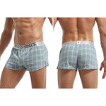 2 Pack Men's Thin & Breathable for Home & Sleep Plaid Boxers