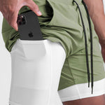 Men's Outdoor Sport Quick-Dry Breathable Double-Layer Activewear Shorts