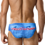 Men's Low-Rise Stylish Animal Print Swim Briefs