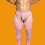 Men's Low-Waist Sexy Hollow Silk-Smooth Semi-Transparent Thermal Pants