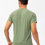 Men's Comfortable Round Collar Breathable Fitness Short Sleeve