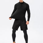 Men's Zip-Up Sports Long Sleeve Shirt
