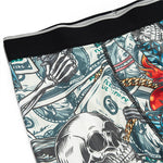 2 Pack Men's Printed High-Stretch Relaxed Fit Sport Activewear Tights