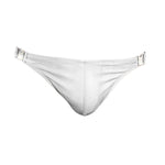 Men's Quick-Dry Odor-Control Solid Color Side Snap Swim Briefs