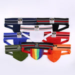 2 Pack Men's Supportive Fit Comfy Waistband Anti-Chafing Stretch Jockstrap