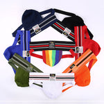 2 Pack Men's Supportive Fit Comfy Waistband Anti-Chafing Stretch Jockstrap